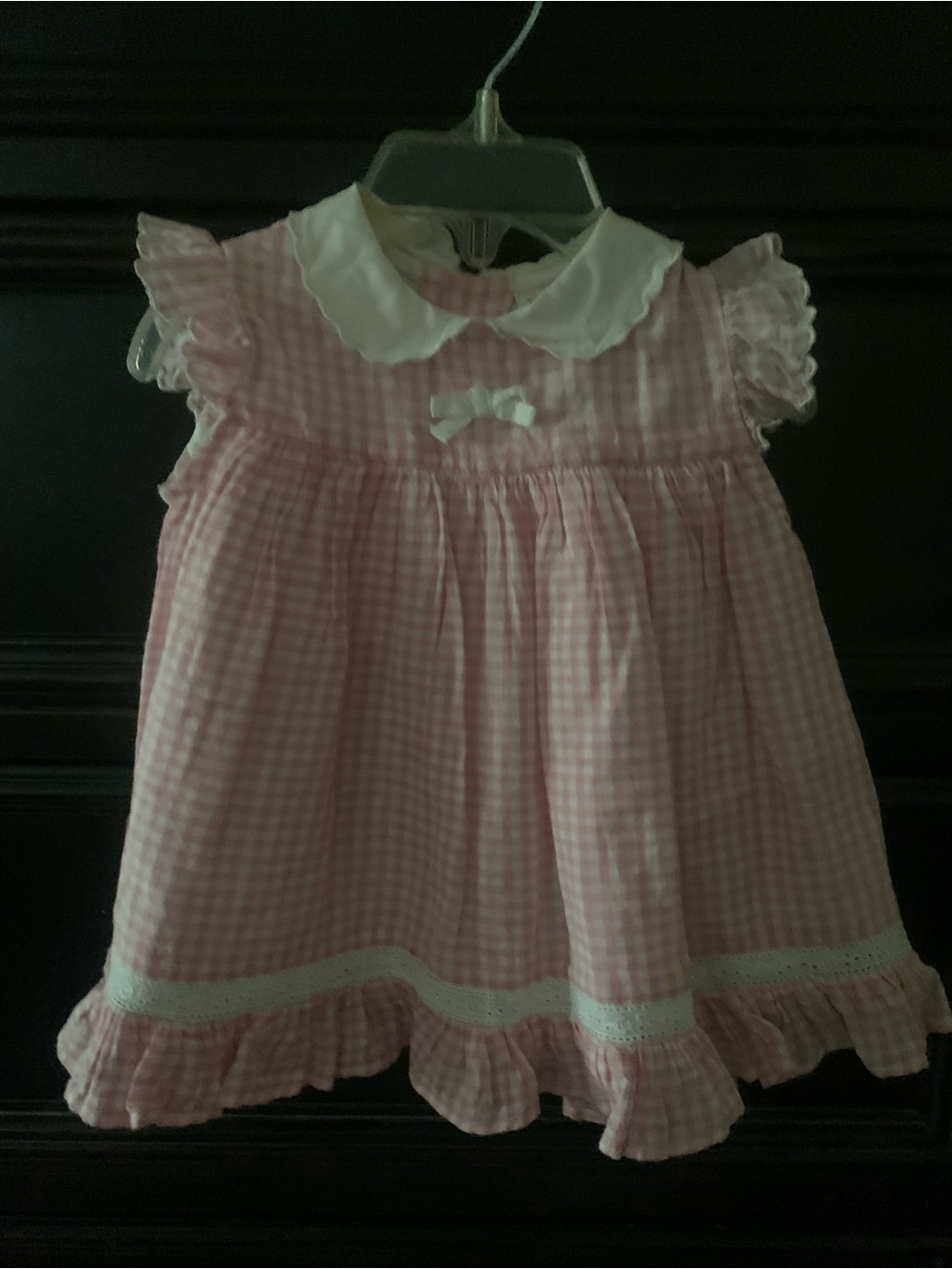 Pink Gingham Peter Pan Collar Baby Dress